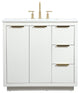 Bethany Single Bathroom Vanity, White, 36"