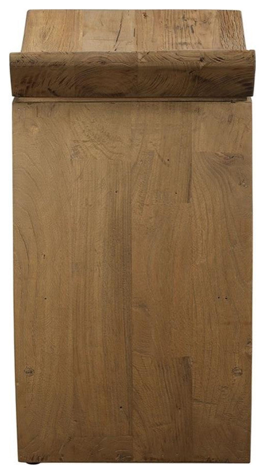 Uttermost Connor Modern Wood and Steel Counter Stool in Brown Finish