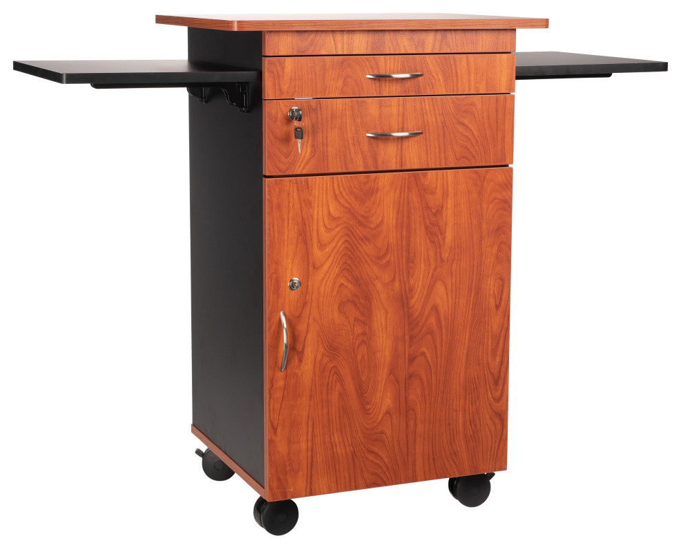 Oklahoma Sound Multimedia Cart, Cherry/Black
