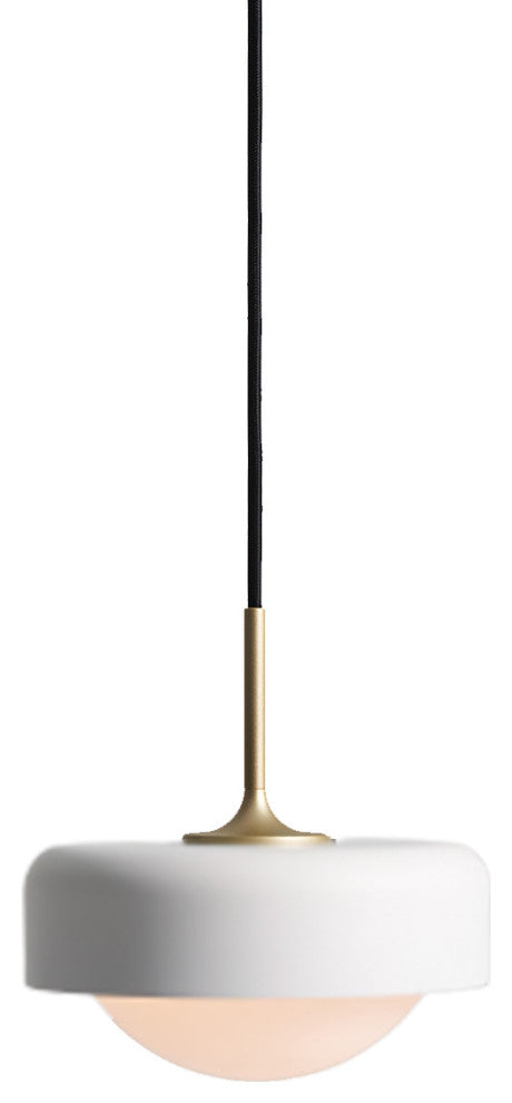 Pensee Pendant, White/Gold