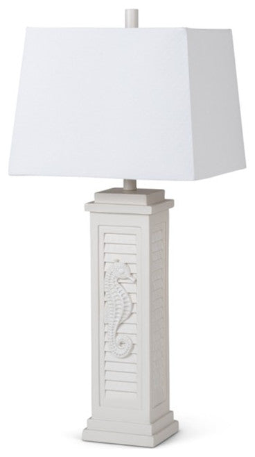 Set of 2 White Seahorse Table Lamps