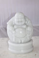 Buddha White Mounted on A Base Jade Statue Size: 7" x 5" x 12"H