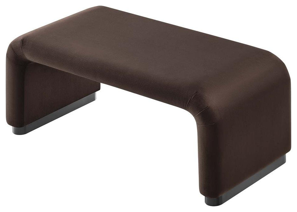 Koda Performance Velvet Waterfall Ottoman