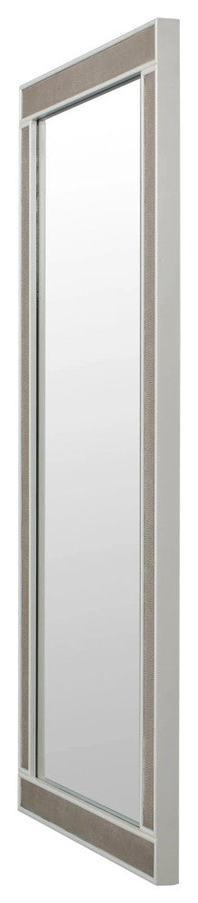 Sonder Living Alice Rectangle Mirror | Emboss Faux Shagreen