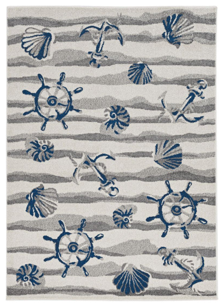 KAS Lucia 2775 Ivory Seashore Area Rug, 7'7"x10'10"