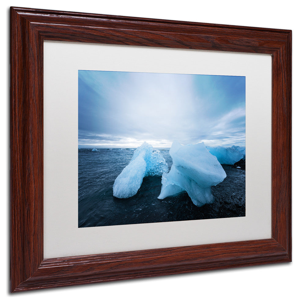 Philippe Sainte-Laudy 'Blue On Black' Matted Framed Art