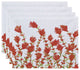 18"x14" Lavender, Floral Print Placemat, Coral, Set of 4
