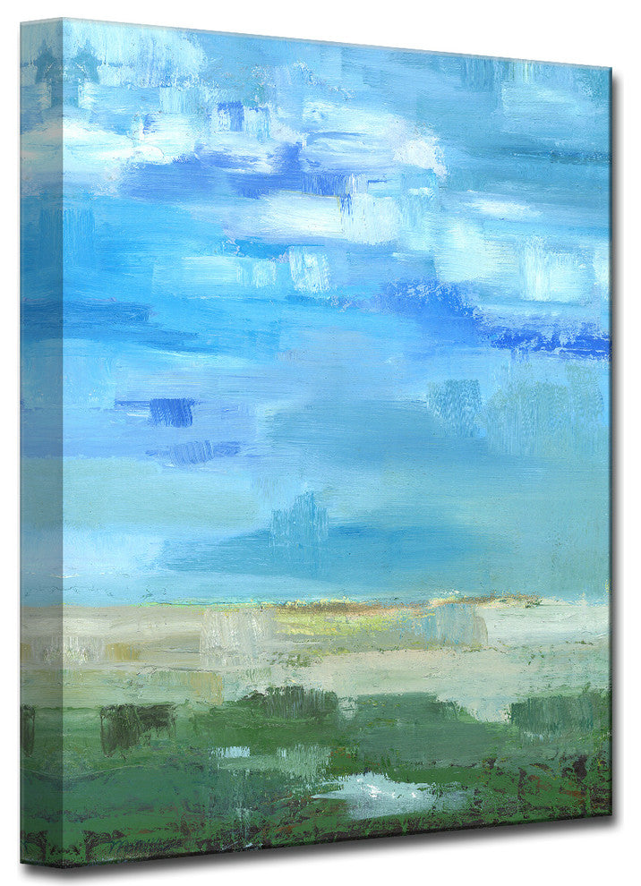 Bright Blue I' Ready2HangArt Canvas by Leslie Owens, 16"x20"