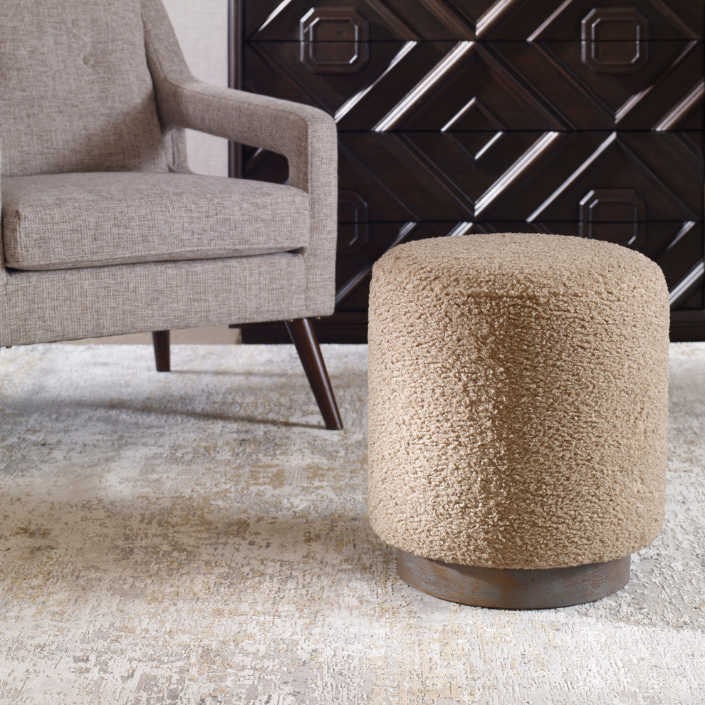 Uttermost Avila 16 x 18" Latte Round Ottoman
