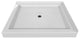 Valley Acrylic Double Threshold Acrylic Center Drain Shower Base 42", White, 42"