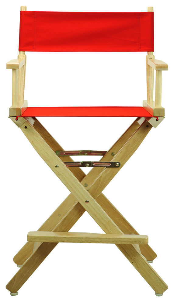 024" Director's Chair Natural Frame-Red Canvas