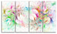 Snow Fractal Ornamental Glass, Abstract Canvas Art Print, 48"x28", 4 Panels