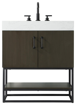 Home Living 30" Single Bathroom Vanity, Mocha Brown
