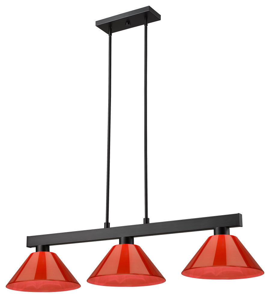 Zlite 152MB-PRD 3-Light Billiard Light, Red