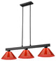 Zlite 152MB-PRD 3-Light Billiard Light, Red