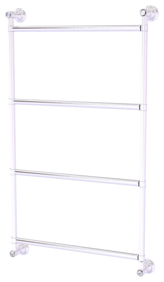 Allied Brass Carolina Crystal 4 Tier 18" Ladder Towel Bar, Satin Chrome