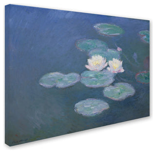 'Waterlilies Evening' Canvas Art by Claude Monet