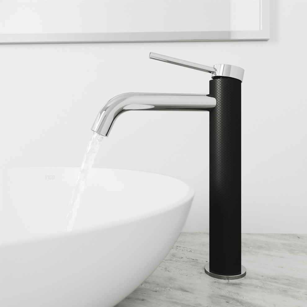 VIGO Lexington 10" H Single Handle Single Hole Bathroom Vessel Faucet, Chrome