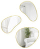 Umbra Hubba Pebble Mirrors, Set of 3 Various Brass