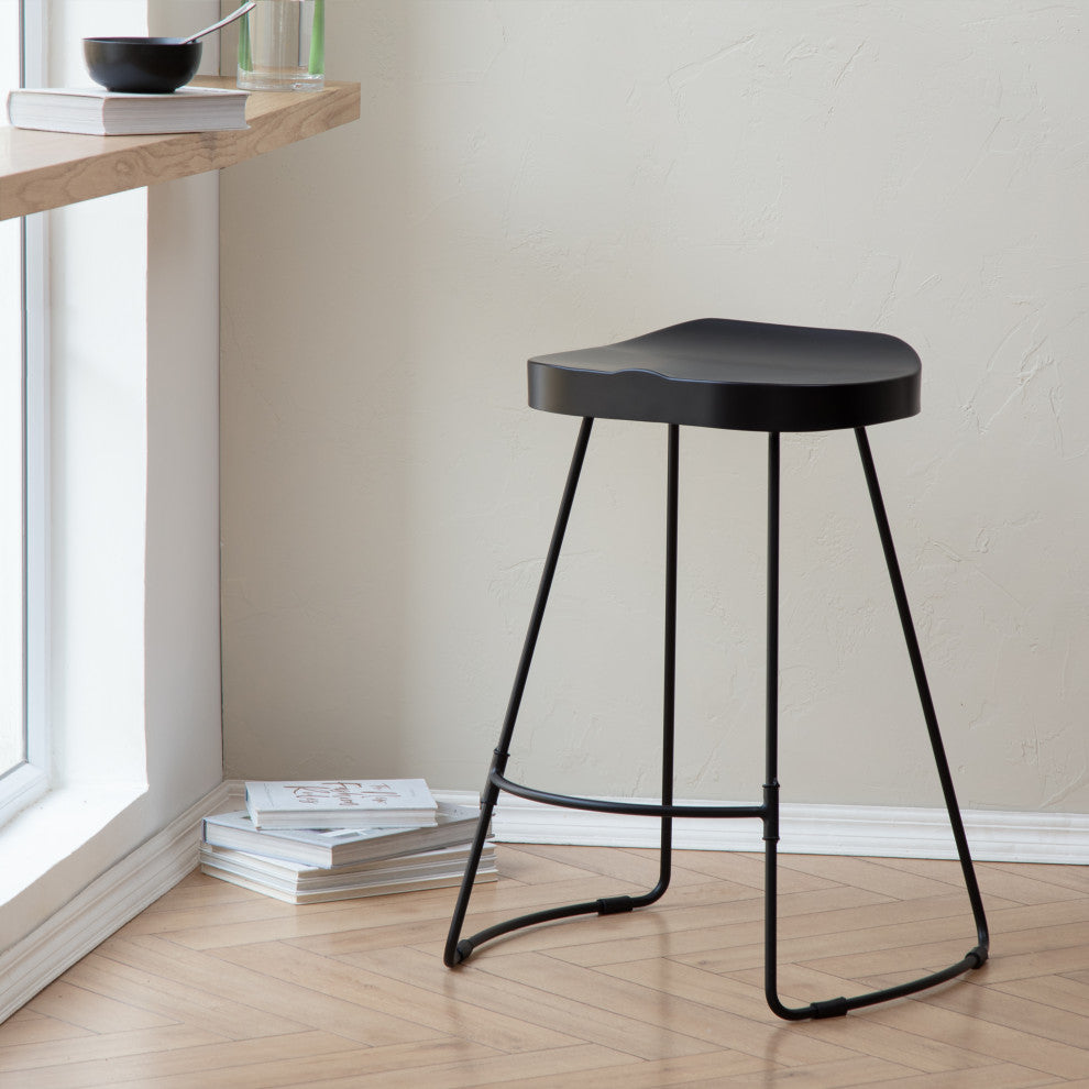 Gia 26.50" Counter Bar Stool, Black