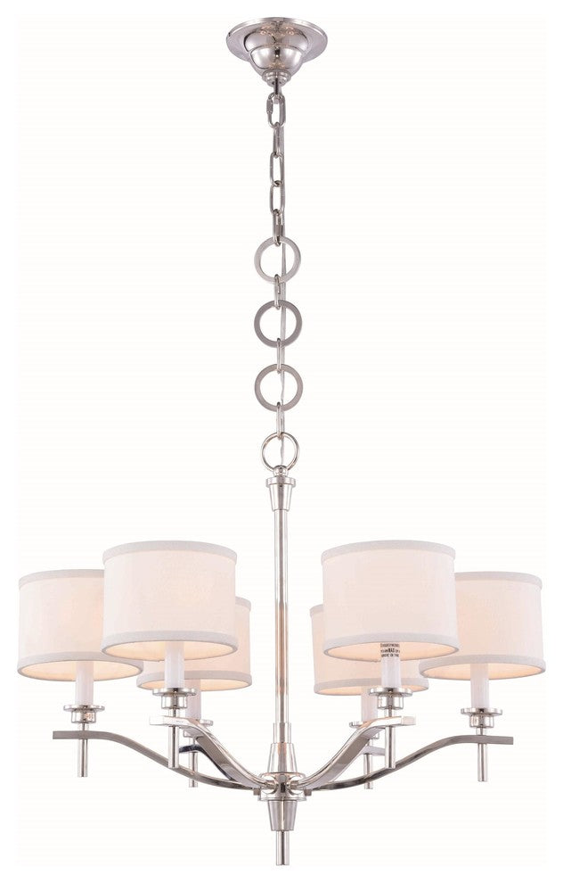 Elegant Lighting Segovia Collection Chandelier, Polished Nickel