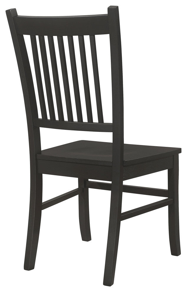 Marbrisa Wood Dining Side Chair Matte Black, Set of 2