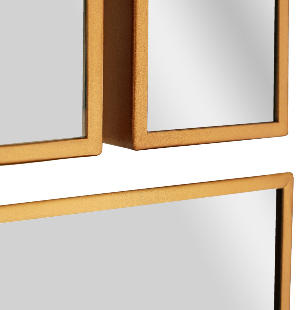 Bronze Metal Framed 5 Piece Accent Mirror Variety Set