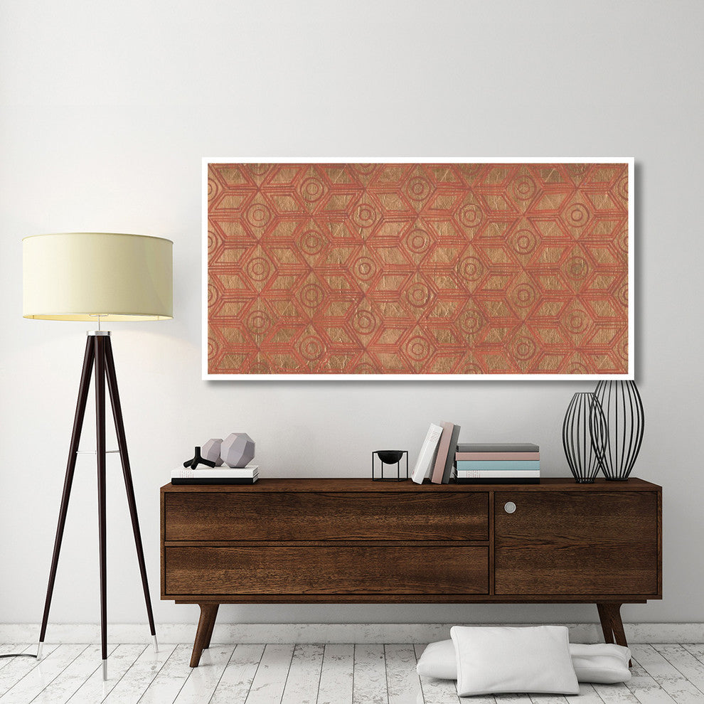 "Copper Pattern I" Digital Paper Print by Kathrine Lovell, 74"x38"