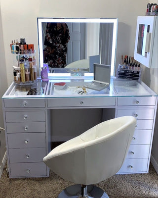 Royale Elegance Wall Mount Makeup Vanity Mirror, Smart Touch Control Mirror