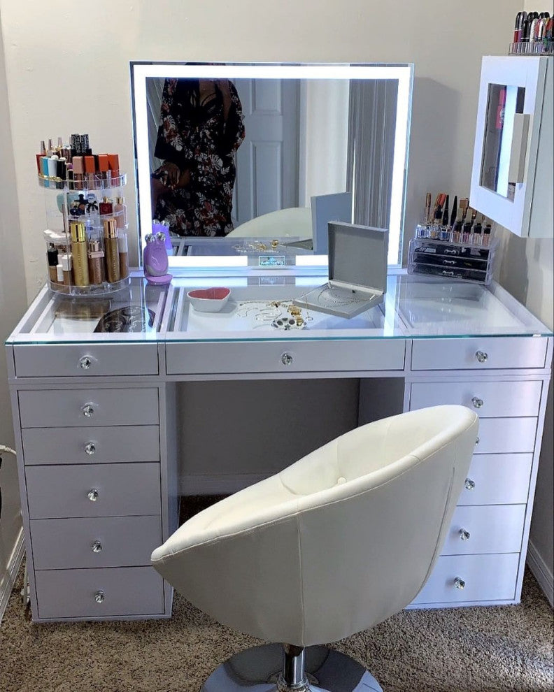Royale Elegance Wall Mount Makeup Vanity Mirror, Smart Touch Control Mirror