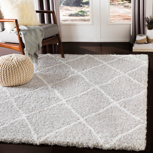 Surya Urban Shag USG-2306 7'10"x10'2" Rug, Light Gray/White
