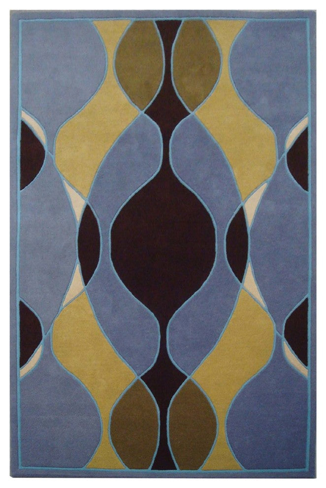 Safavieh Soho Soh762B Geometric Rug, Blue/Multi, 6'0"x6'0" Round