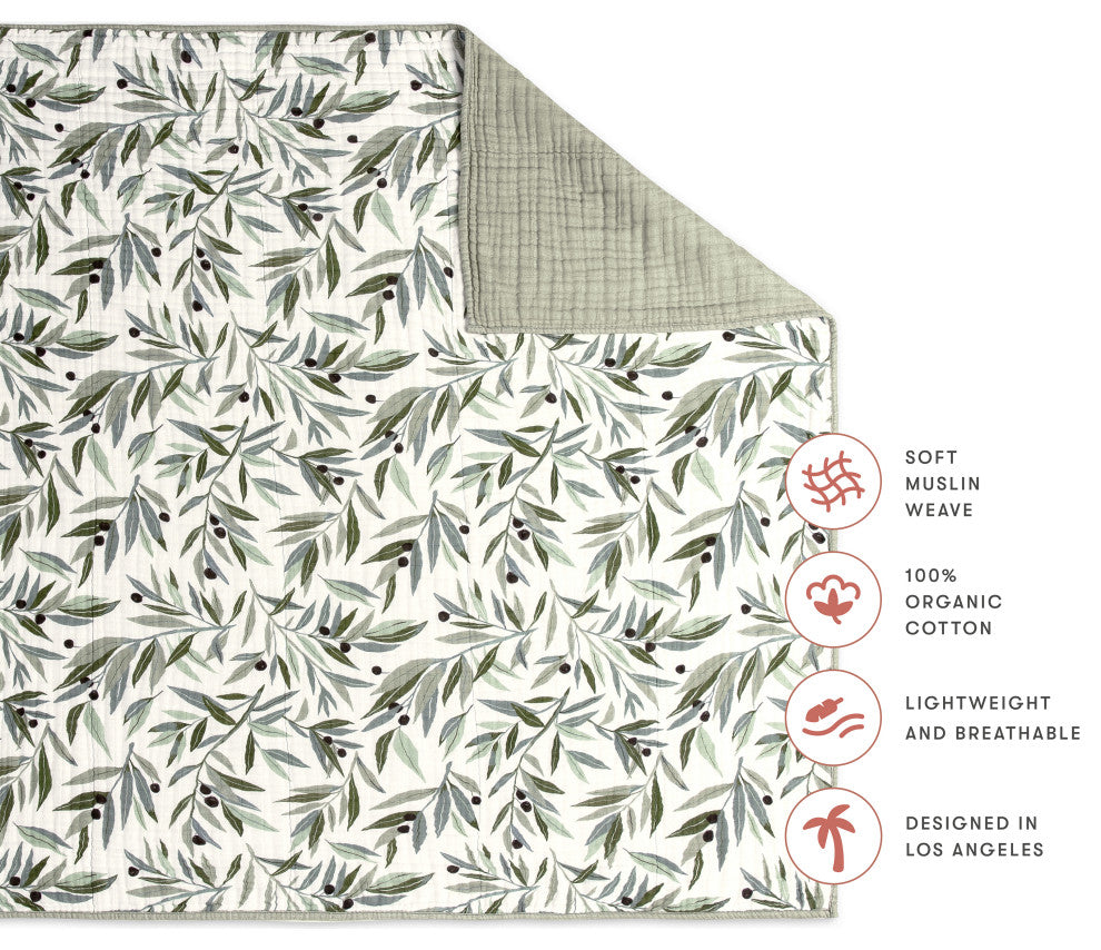 Quilt, 3-Layer GOTS Certified Organic Muslin Cotton