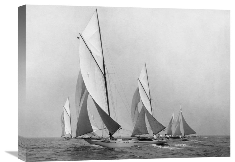"Sailboats Sailing Downwind, CA. 1900-1920" Artwork, 24"x18"