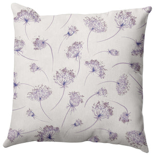 Wishing Flowers Pillow, Purple, 20"x20"