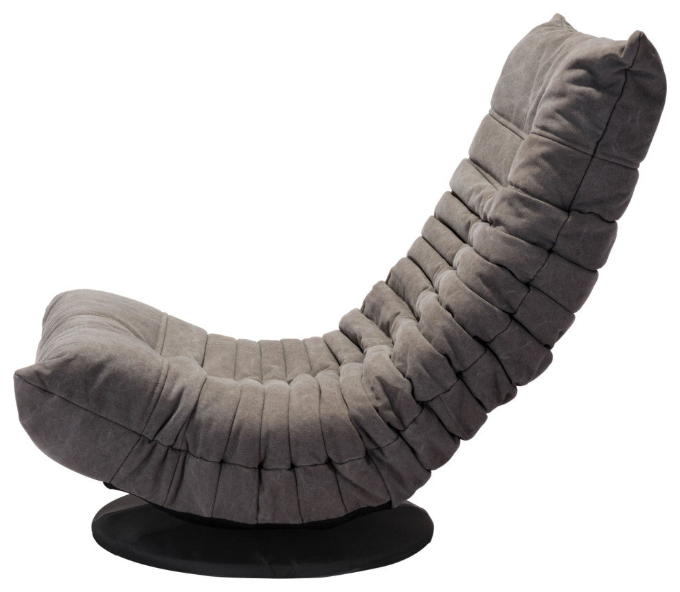 Accent Chair, Steel Metal, Fabric, Gray, Black, Lounge Lobby Hospitality