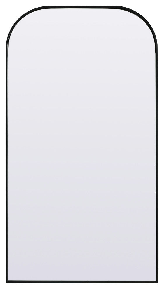 Metal Frame Arch Full Length Mirror 35X66 Inch, Black