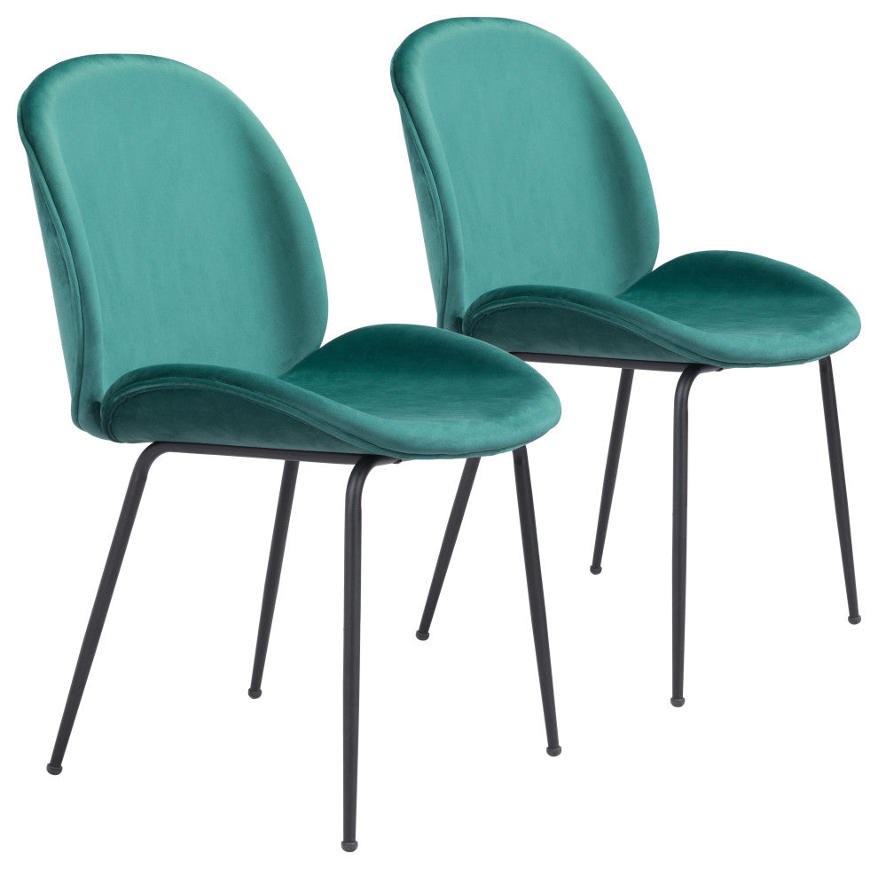 Miles Dining Chairs, Set of 2 Green