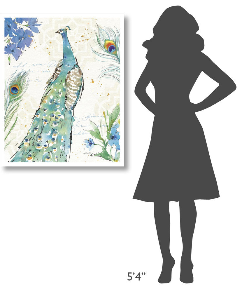 "Peacock Garden I" Digital Paper Print by Anne Tavoletti, 30"x37"