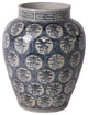 Blue And White Longevity Open Top Jar