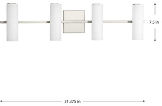 Colonnade LED 4-Light Bath/Vanity Light, Brushed Nickel