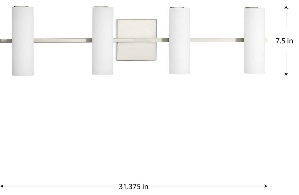 Colonnade LED 4-Light Bath/Vanity Light, Brushed Nickel