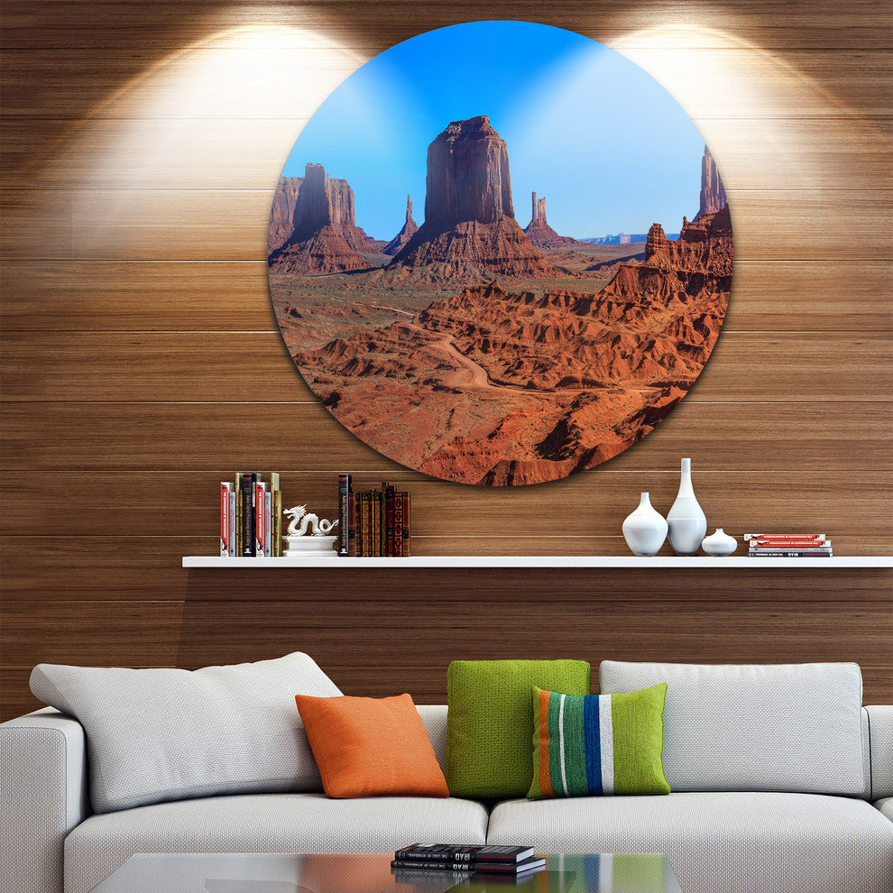 Monument Valley National Park, Landscape Disc Metal Wall Art, 23"