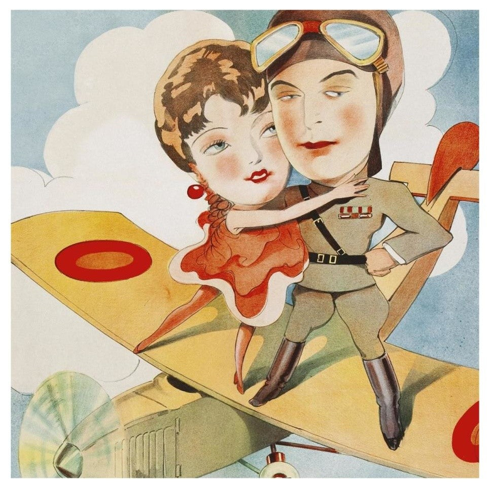 "Vintage Film Posters: Cock of the Air - Detail" Paper Art, 26"x26"
