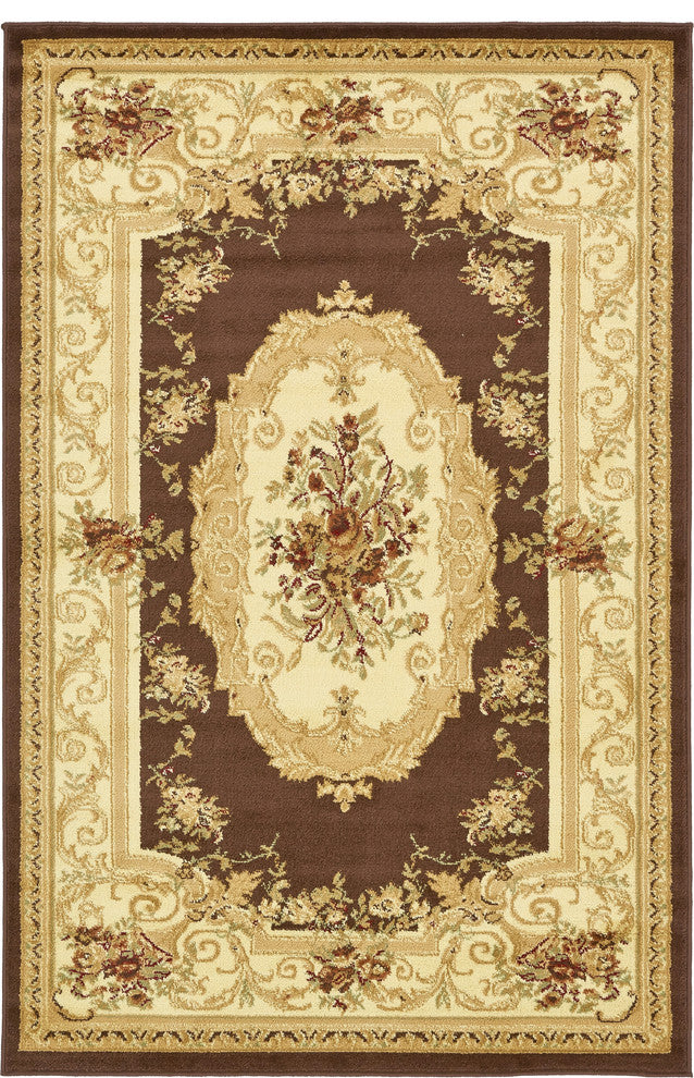 Unique Loom Brown Henry Versailles 4' 0 x 6' 0 Area Rug