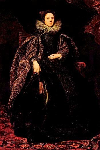 Portrait of Marchesa Balbi - Gallery Wrapped Canvas Art 28" x 42"