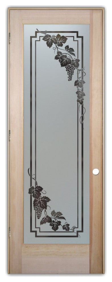 Pantry Door - Vineyard Grapes Cascade - Douglas Fir (stain grade) - 24" x...