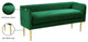 Audrey Velvet Upholstered Bench, Green