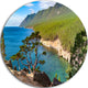 Lake Baikal On Summer Day, Landscape Disc Metal Artwork, 23"