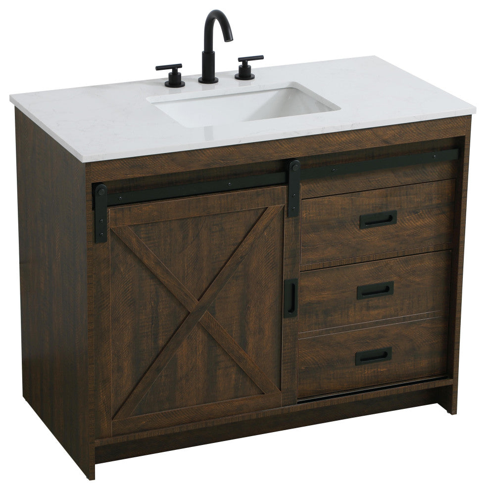 Home Living 42" Single Bathroom Vanity, Expresso